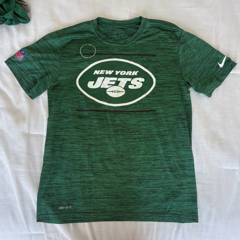 New York Jets Nike On-Field Apparel Green Logo T-Shirt